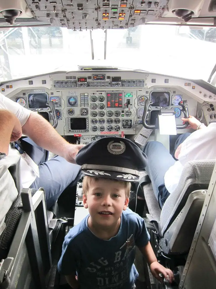 kid in cockpit