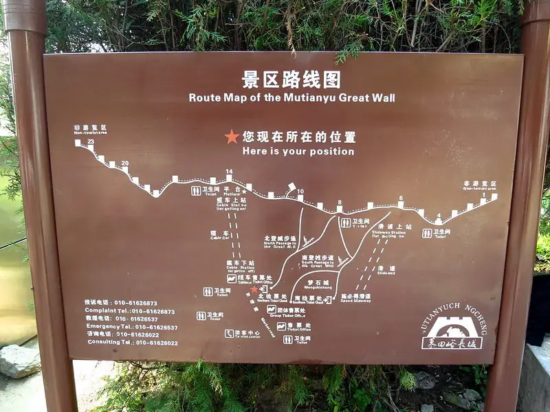 Mutianyu map