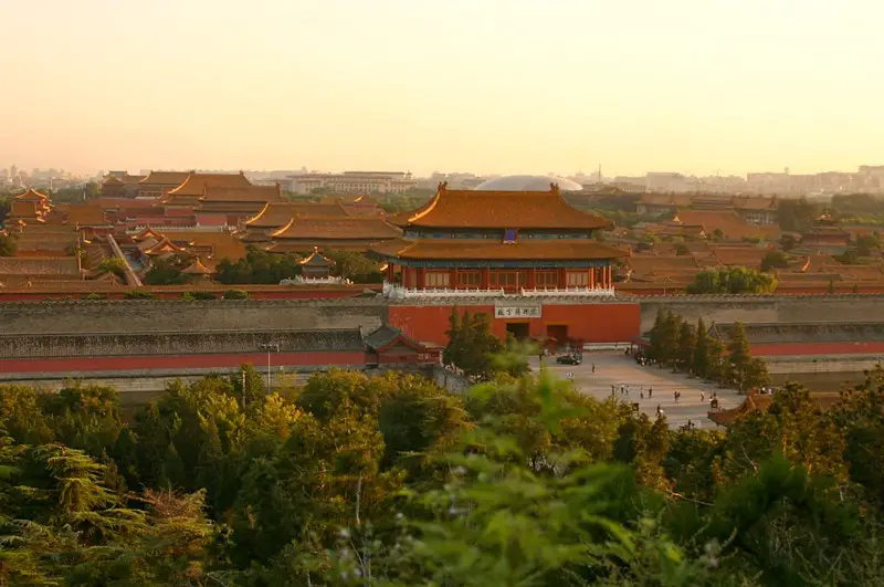 View of Forbidden City at Jingshan Park