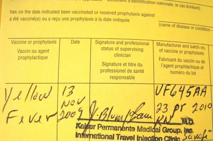 yellow fever vaccine