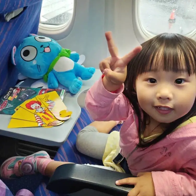 3 to 6 year olds in plane