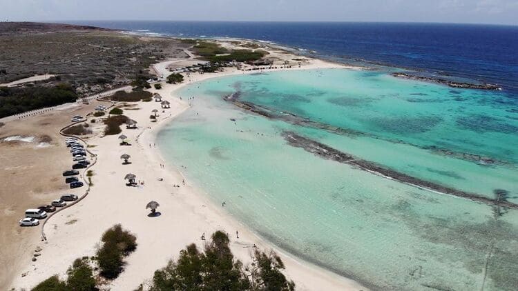 baby beach drone view