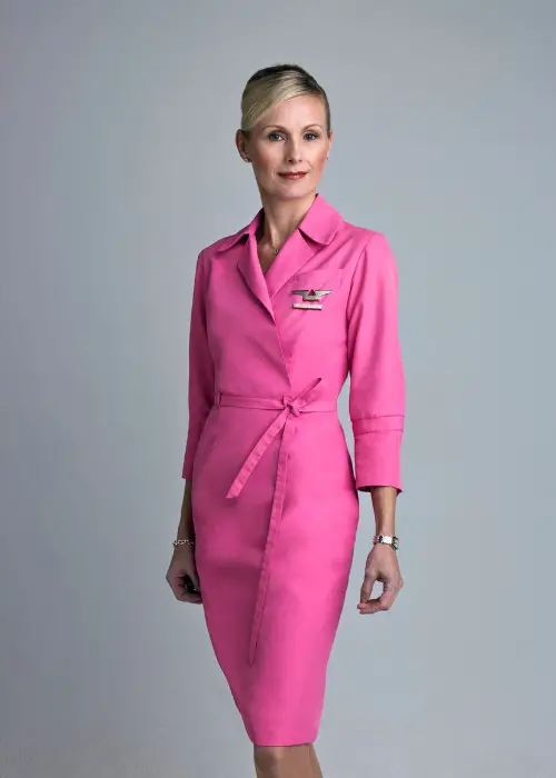 Delta’s Richard Tyler Pink Wrap Dress