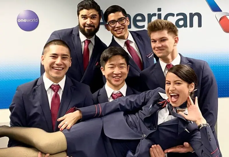 american airlines flight attendants happy