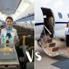 commercial vs corporate flight attendant