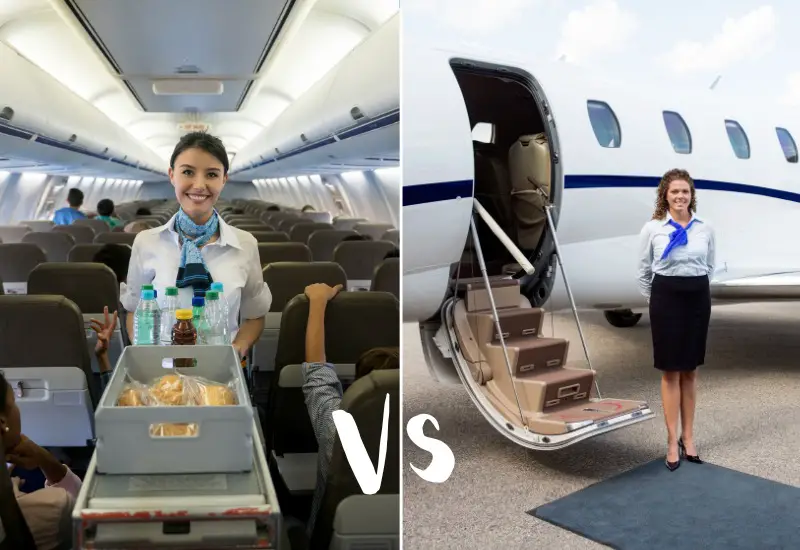 commercial vs corporate flight attendant