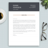 cover letter template for flight attendant (rose and grey)
