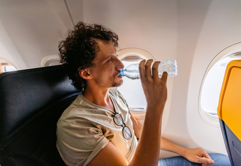 Don't drink water on the plane