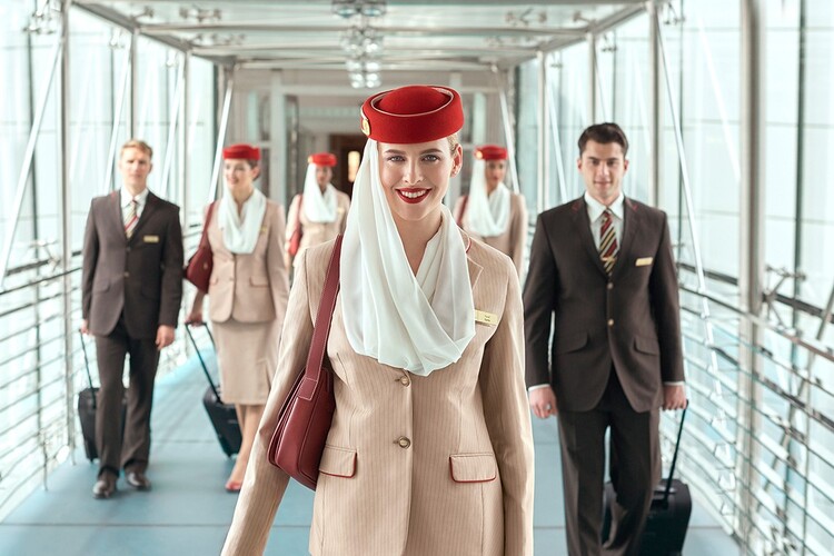 emirates airlines flight attendant uniforms