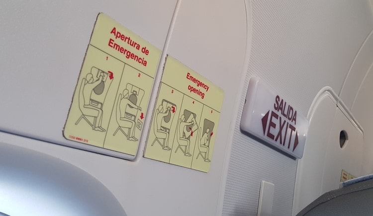 exit seat sign