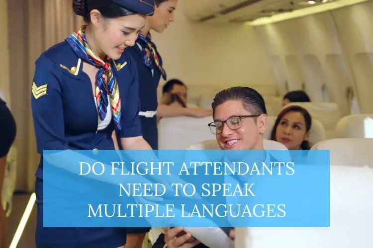 flight attendant speaking to passengers