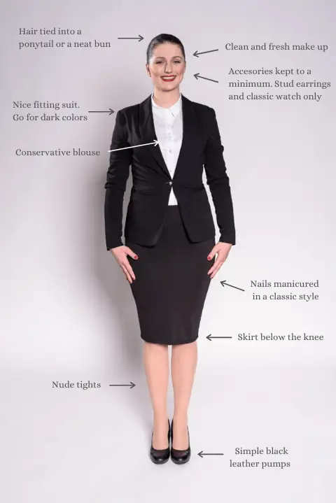 female flight attendant interview attire