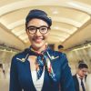 flight attendant with glasses