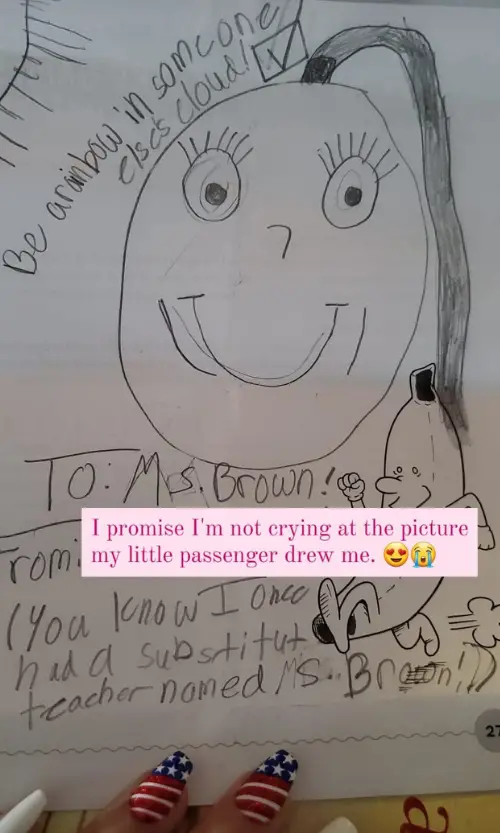 kid passenger note to flight attendant