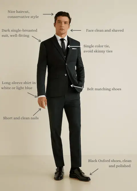 male flight attendant interview attire