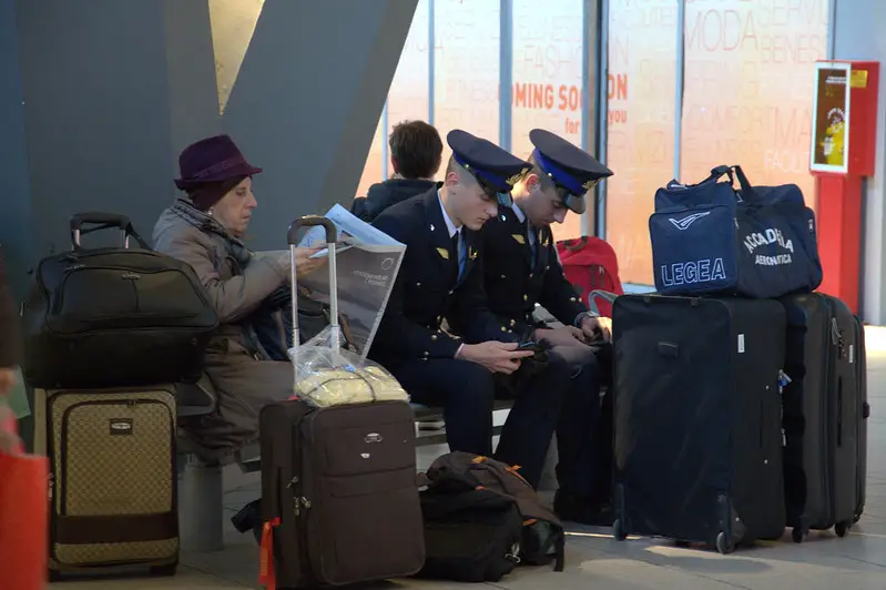 pilots waiting at airport