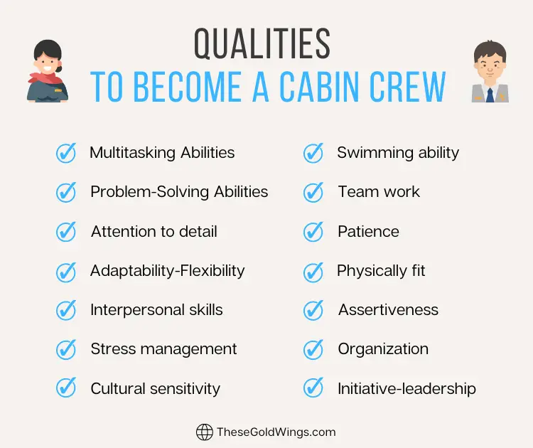 lsit of qualities to be  flight-attendant