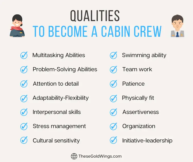 lsit of qualities to be flight-attendant