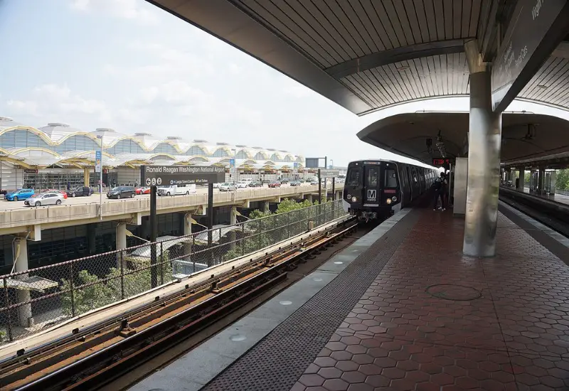 The Reagan National Station of the Washington Metro 