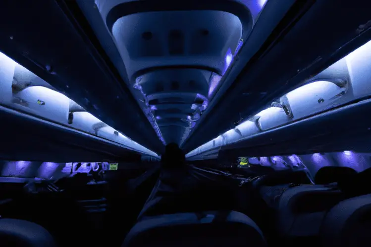 red eye flight cabin