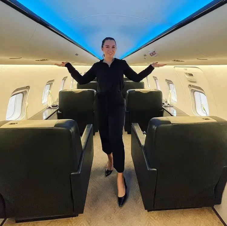 small aircraft vip flight attendant