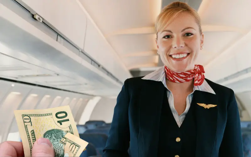 tipping flight attendant